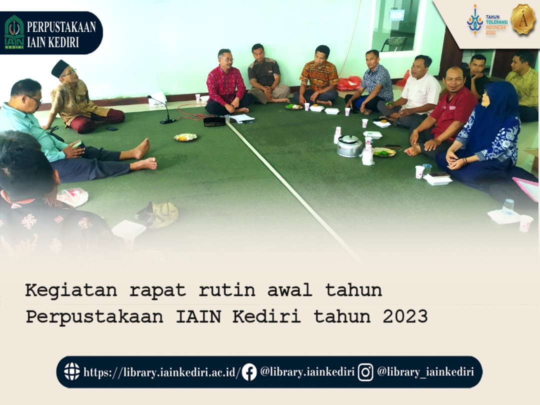 Kegiatan Rapat Rutin Perpustakaan IAIN Kediri Awal tahun 2023